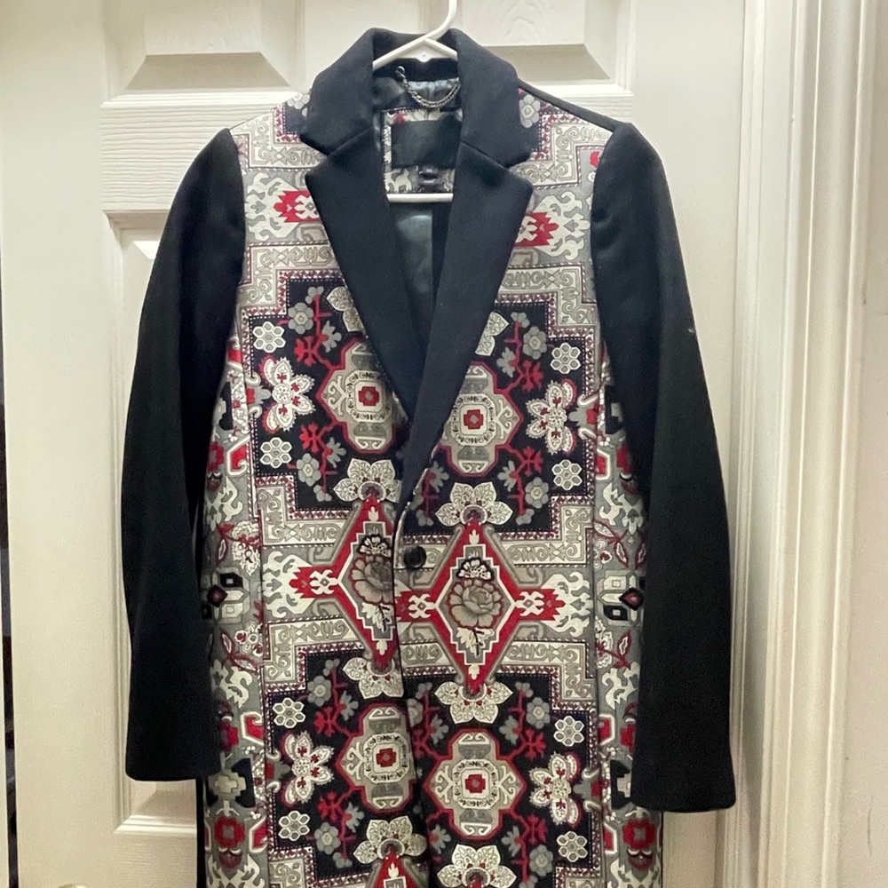 J crew collection silk front and back wool coat; Size 00